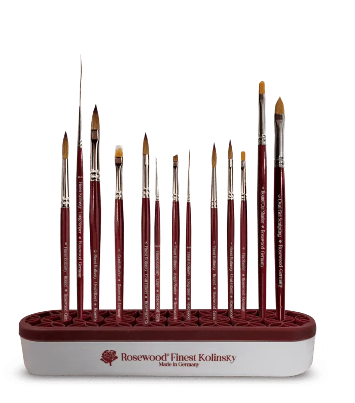 מעמד סיליקון למכחולים מעוצב ROSEWOOD - yofinity