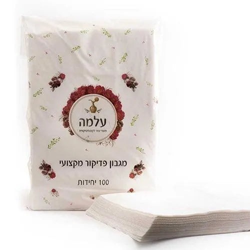 Dispobud נייר פדיקור עלמה 100 יח’ 40/60 - yofinity