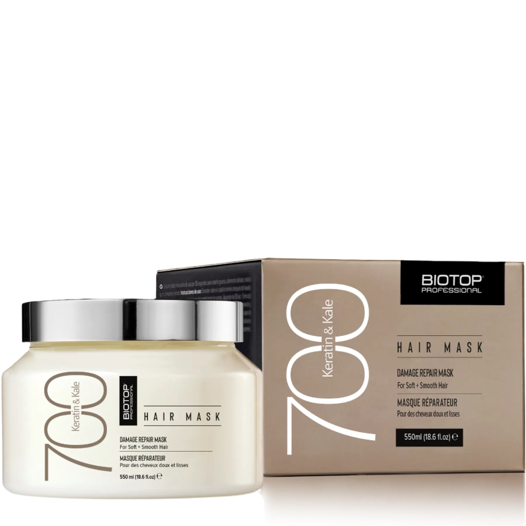 ביוטופ 700 Keratin & Kale Hair Mask - מסיכה לשיער 550 מ"ל