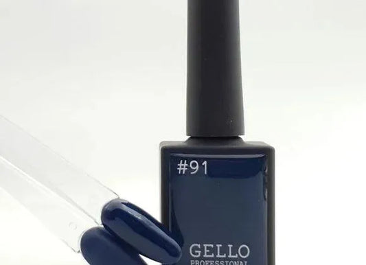 Gello לק ג'ל כחול מטאלי כהה - 91 - yofinity