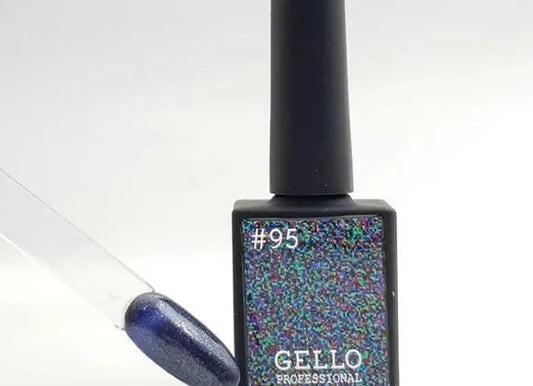 Gello לק ג'ל נצנץ פלאש כחול - 95 - yofinity