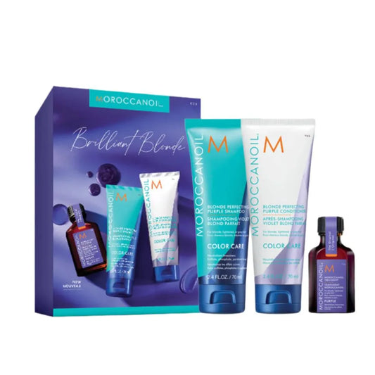 מרוקן אויל Moroccanoil מארז לשיער בלונדיני זוהר - yofinity