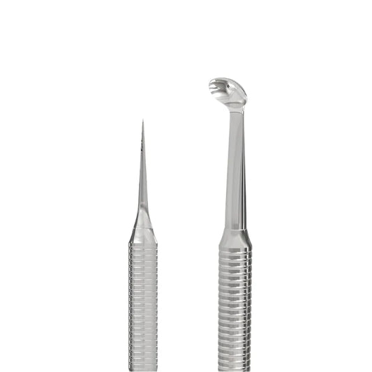 Staleks Cosmetology double-ended tool EXPERT 21 TYPE 4 (Uno spoon with larger hole size and Vidal needle straight)