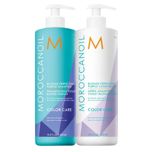 מרוקן אויל Moroccanoil מארז שמפו ומרכך סגול 500 מ"ל - yofinity