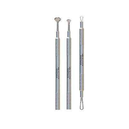 Staleks Cosmetology toolset “Clean Skin” BEAUTY & CARE 30 (Uno spoon, round tool with 19 holes and double-ended loop) - yofinity