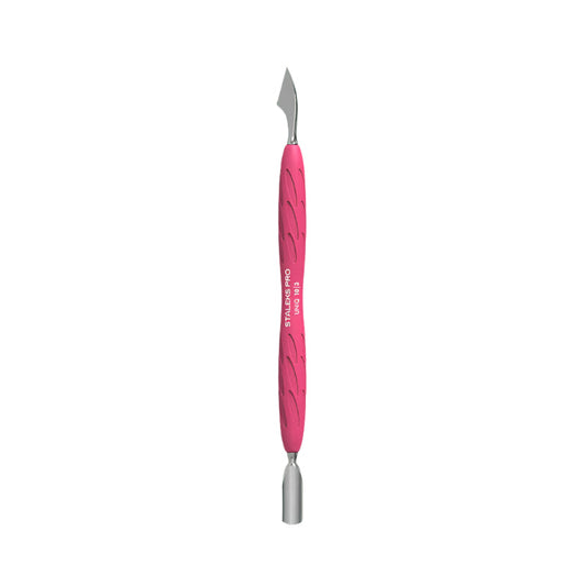 Stalleks Manicure pusher Gummy with silicone handle UNIQ 10 TYPE 3 (rounded narrow pusher and cleaner) - yofinity